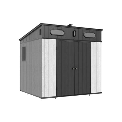 Aleko 8ft x 7ft Outdoor Shed with Pent Roof