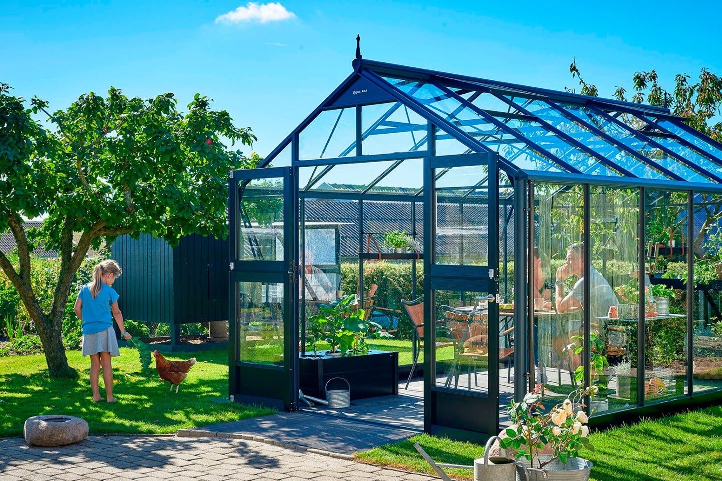 Juliana Premium 13 Square Meters (14.4 ft x 9.7 ft) Greenhouse F09488